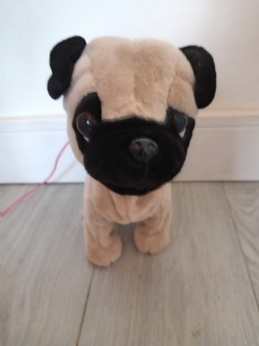 Electronic plush walking pug - walking,