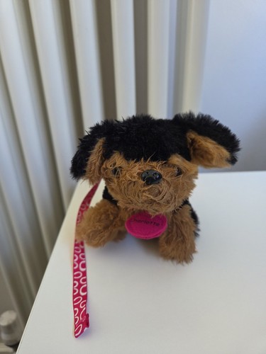 Dog soft toy brown and - brown, black
